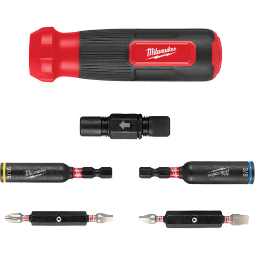 8-IN-1 Multi-Bit & Nut Driver with SHOCKWAVE Impact Duty Bits & Nut Drivers, 8-1/3" L, Cushion Grip Handle WestPier