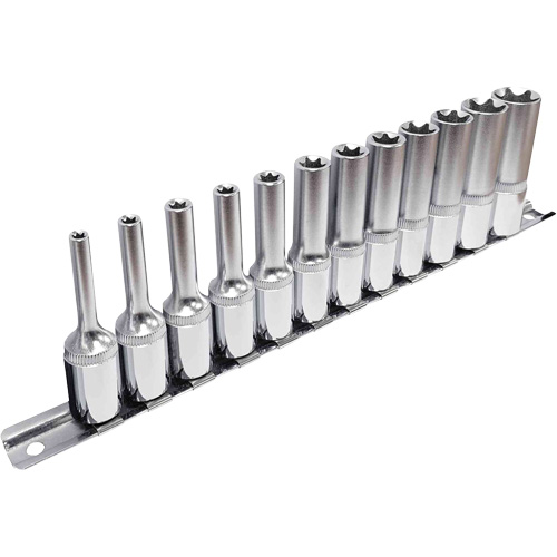 External TORX&reg; Socket Set, 12 Pcs, 3/8" Drive Size, Deep WestPier