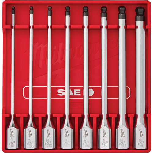 Jeu de douilles longues &agrave; embouts SAE, Sph&egrave;re hexagonale, Prise 3/8", 8 mr WestPier