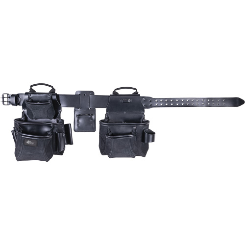 Phantom Collection 4-Piece Heavy-Duty Combo Apron, Leather, Black WestPier