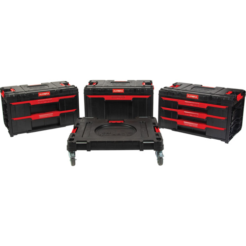 4-Piece Arx&reg; Dolly with Swivel Casters Set, 23-1/10" x 15" x 22-1/2", Black WestPier