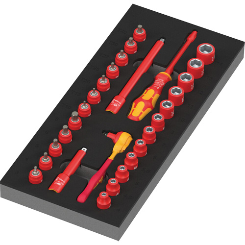 Foam Insert 8007 A VDE Zyklop VDE Ratchet Set 1, 1000 V, 30 Pcs WestPier