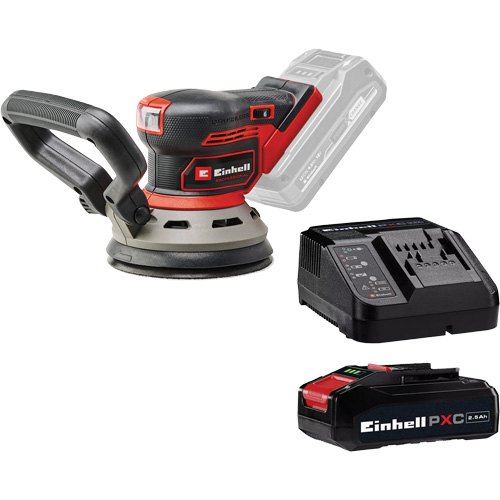Professional Random Orbit Sander with 2.5Ah PXC Battery & Charger Starter Kit, 5" Sand Paper, 18 V, 6000 - 24000 OPM WestPier
