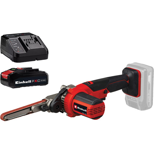 Ponceuse-lime &agrave; courroie 18" sans fil avec batterie 2,5 Ah PXC et ensemble de d&eacute;part de chargeur WestPier