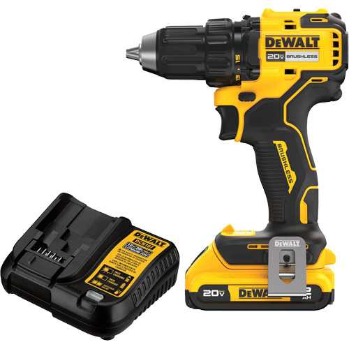 Ensemble de perceuse-visseuse sans fil et sans balai, Lithium-ion, 20 V, Mandrin 1/2" WestPier