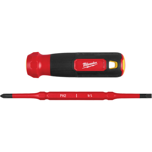 2-in-1 1000V Insulated Flip Shank Multi-Bit Screwdriver, 8-4/5" L, Cushion Grip Handle WestPier