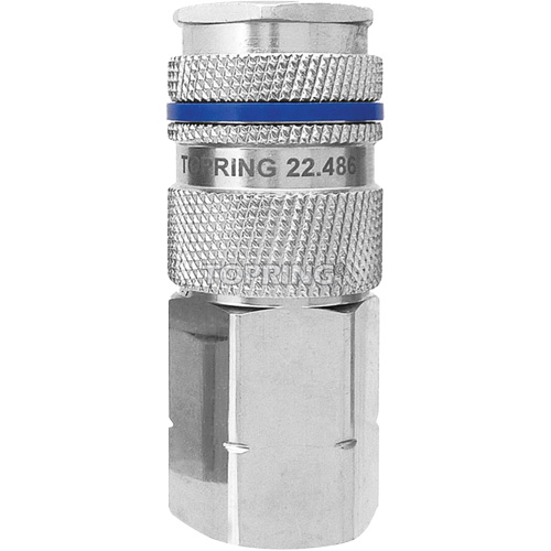 Raccord industriel rapide QUIKSILVER, Laiton nickel&eacute;, 1/2", NPT femelle, 500 psi WestPier
