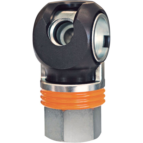 TOPQUIK SC Industrial Quick Coupler, Nickel-Plated Steel, 1/2", Female NPT, 359 PSI WestPier