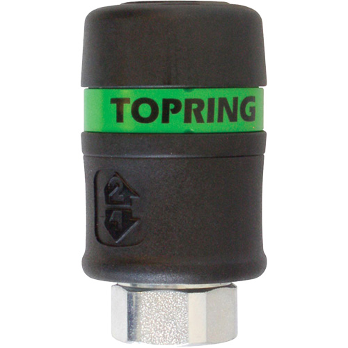 TOPQUIK Ultraflo 7.8 mm Quick Coupler, Polyester Composite, 3/8", Female NPT, 174 PSI WestPier