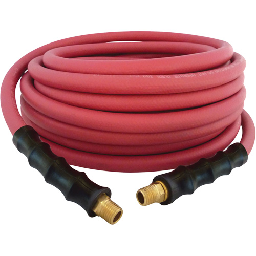 MAXPRO Rubber Hose, Air/Water, EPDM Rubber/Polyester, 3/8" dia. x 50', 300 psi, 1/4 NPT WestPier