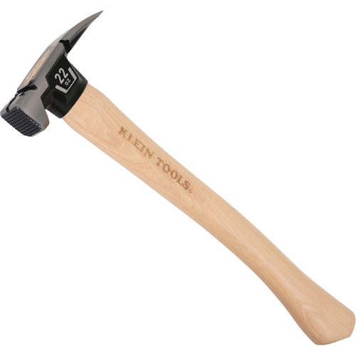 Marteau &agrave; panne fendue droite &agrave; face meul&eacute;e, 22 oz, Prise en Bois, 16-1/10" lo WestPier