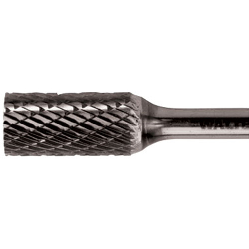 Double Cut Cylindrical Carbide Burr, 1/2" Dia., 1/4" Shank, 1" Depth of Cut WestPier
