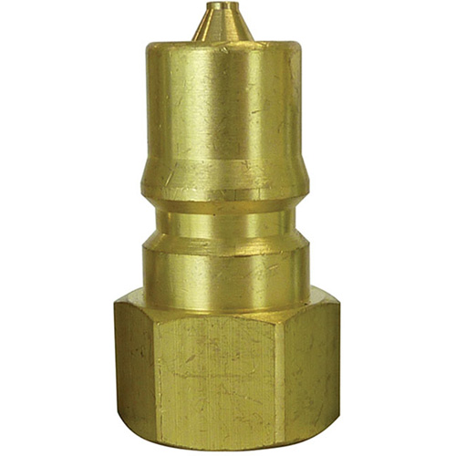 Hydraulic Quick Coupler Plug, 3/8" Dia., Brass WestPier