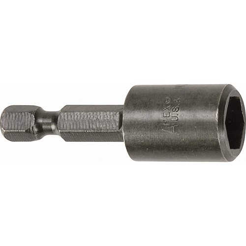 Nutsetter For SAE Sheet Metal Screws, 1/4" Tip, 1/4" Drive, 1-3/4" L, Magnetic WestPier