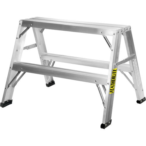 Industrial-Duty Sawhorse, 2' H x 31.9375" W x 23.50" D, 300 lbs. Capacity, Aluminum WestPier