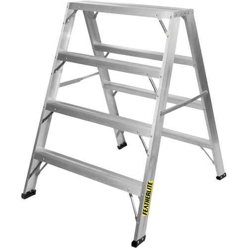 Industrial-Duty Sawhorse, 4' H x 34.6875" W x 39.50" D, 300 lbs. Capacity, Aluminum WestPier