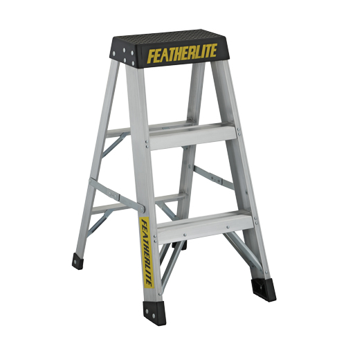 Industrial Extra Heavy-Duty Step Stool/Ladders, 3', Aluminum, 300 lbs. Capacity, Type 1A WestPier