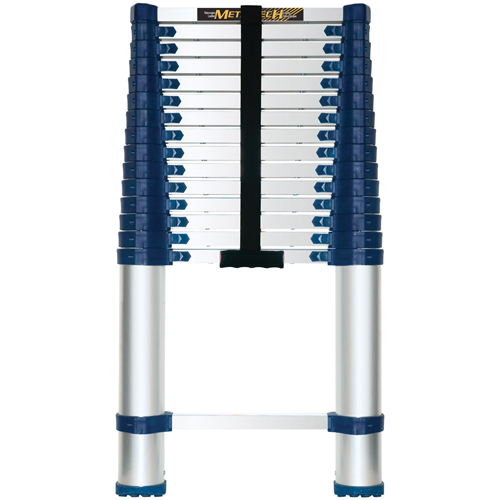 Telescopic Ladder, 3' - 15.5', Aluminum, 250 lbs. Capacity, Type 1 WestPier