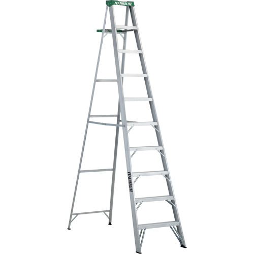Commercial Duty Stepladders (2400 Series), 10', Aluminum, 225 lbs. Capacity, Type 2 WestPier