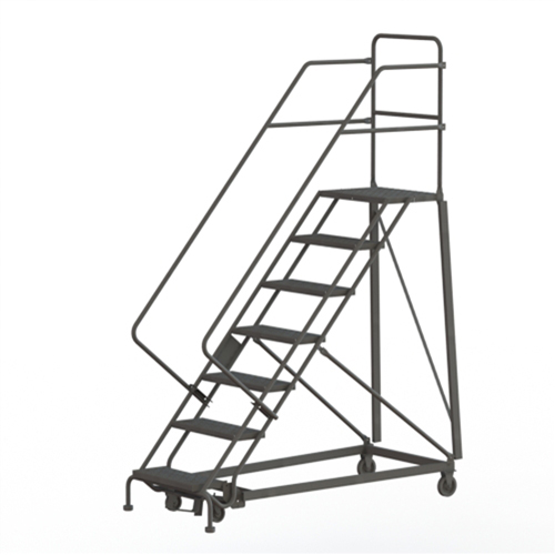 Heavy Duty Safety Slope Ladder, 7 Steps, Serrated, 50° Incline, 70" High WestPier