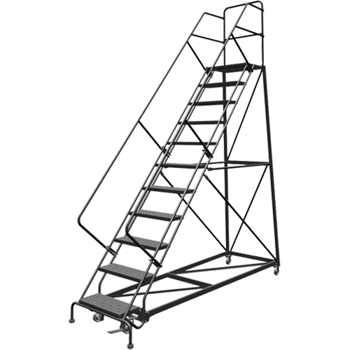&eacute;chelles en angle de s&eacute;curit&eacute;, 11 marches, Perfor&eacute;, Inclinaison 50°, Hauteur 110" WestPier