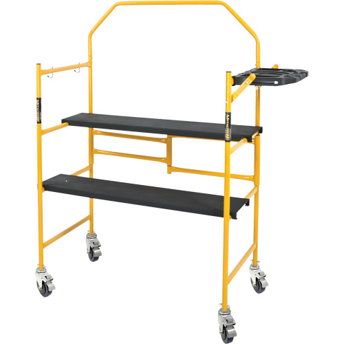 nsemble d'&eacute;chafaudage &agrave; montant de s&eacute;curit&eacute; & tablette pour outils de 4' Jobsite Series, Cadre Acier, 49-1/2" p x 57-3/4" h WestPier