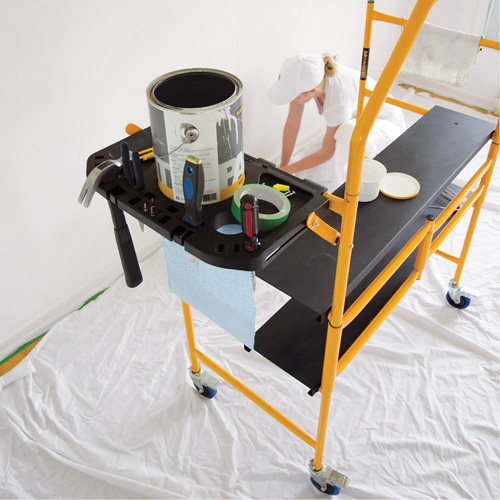 nsemble d'&eacute;chafaudage &agrave; montant de s&eacute;curit&eacute; & tablette pour outils de 4' Jobsite Series, Cadre Acier, 49-1/2" p x 57-3/4" h WestPier
