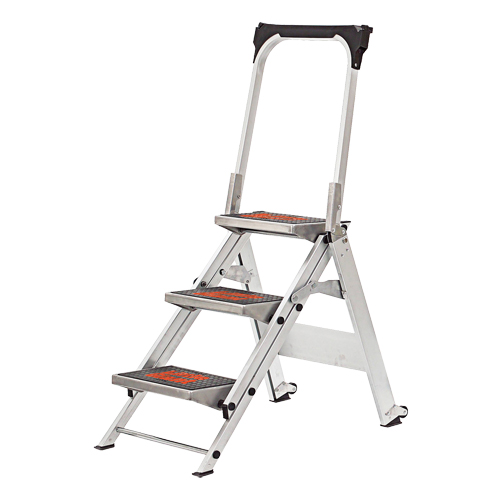 Safety Stepladder with Bar & Tray, 2.2', Aluminum, 300 lbs. Capacity, Type 1A WestPier