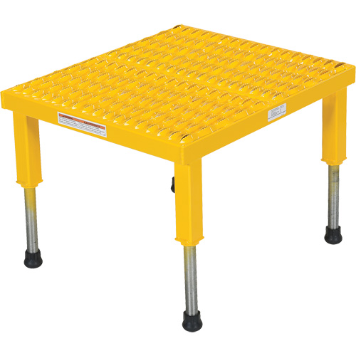 Plate-forme ajustable Step-Mate, 1 marche(s), 23-1/2" la x 19-9/16" lo x 16-1/2" h, Capacit&eacute; 500 lb WestPier