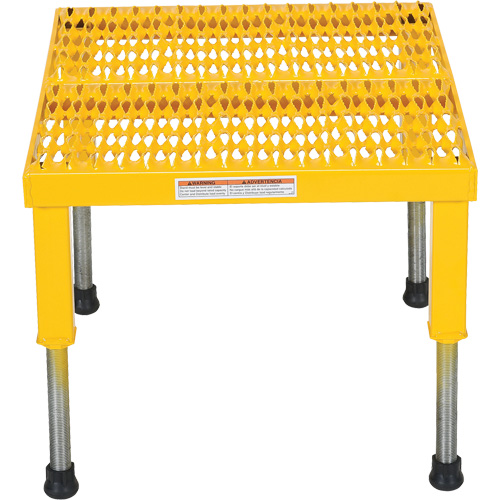 Plate-forme ajustable Step-Mate, 1 marche(s), 23-1/2" la x 19-9/16" lo x 16-1/2" h, Capacit&eacute; 500 lb WestPier