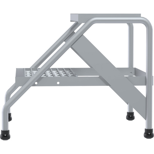 Aluminum Step Stand, 2 Step(s), 22-13/16" W x 24-9/16" L x 20" H, 500 lbs. Capacity WestPier