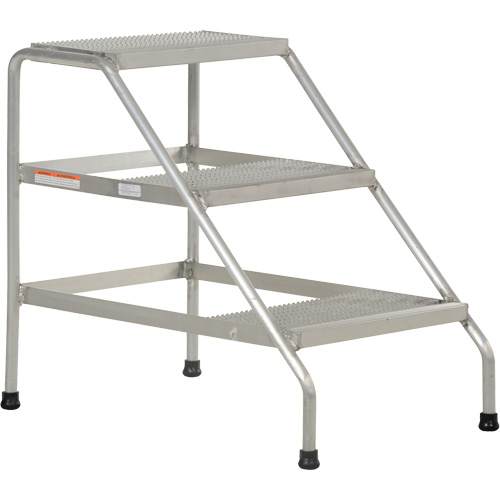 Escabeau en aluminium, 3 marche(s), 22-13/16" la x 34-9/16" lo x 30" h, Capacit&eacute; 500 lb WestPier