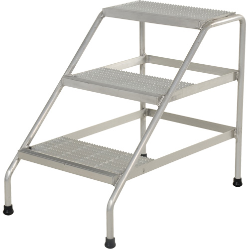 Escabeau en aluminium, 3 marche(s), 22-13/16" la x 34-9/16" lo x 30" h, Capacit&eacute; 500 lb WestPier