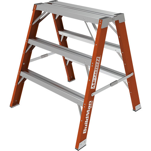 Buildman Step-up Workbench, 3' H x 34.75" W x 33.25" D, 300 lbs. Capacity, Fibreglass WestPier