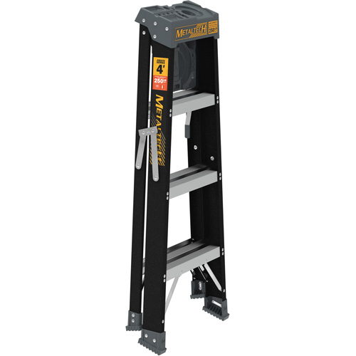 Step Ladder with Paint Tray, 4', Fibreglass, 250 lbs. Capacity, Type 1 WestPier