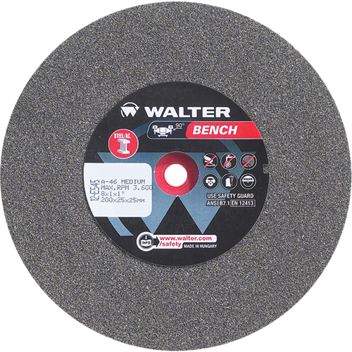 Bench Grinding Wheels, 8" x 1", 1" Arbor, 1 WestPier