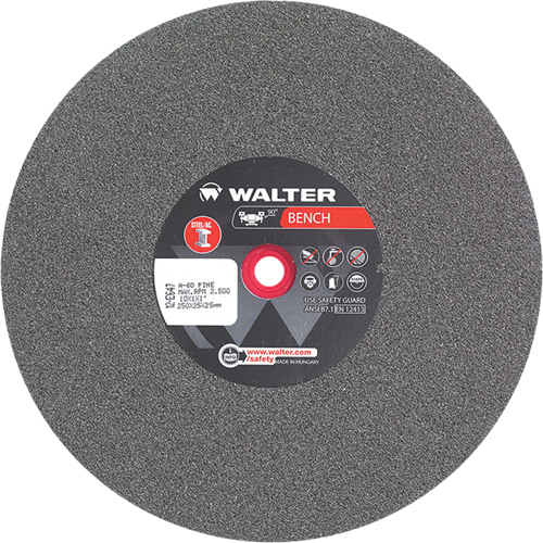 Bench Grinding Wheels, 10" x 1", 1" Arbor, 1 WestPier