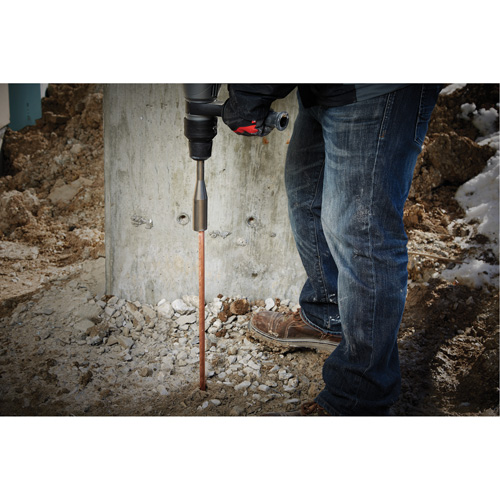 Marteau pour tige de mise &agrave; la terre SDS-Max, Embout 3/4"/5/8", Prise 3/4", Longueur 10" WestPier