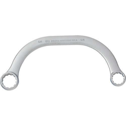 Box End Wrench, 12 Point, 5/8" x 3/4", 15° Offset, Plain Finish WestPier