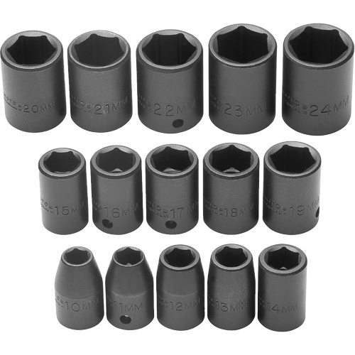 Socket Set, Impact, 1/2" Drive, 6 Points WestPier