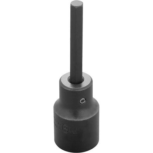 Socket Bit, Hex, 6 mm x 3-1/4" L, 1/2" Drive WestPier