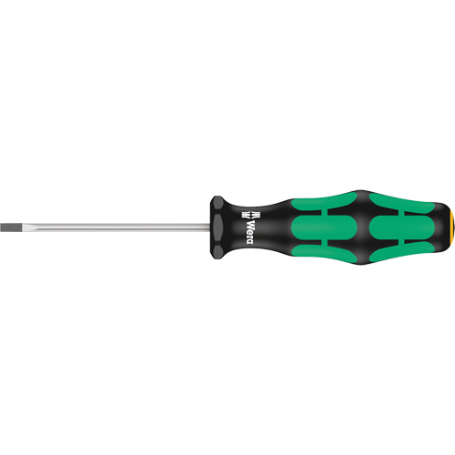 Slotted Screwdriver, 3/32" Tip, Round, 5-1/8" L, Plastic Handle WestPier