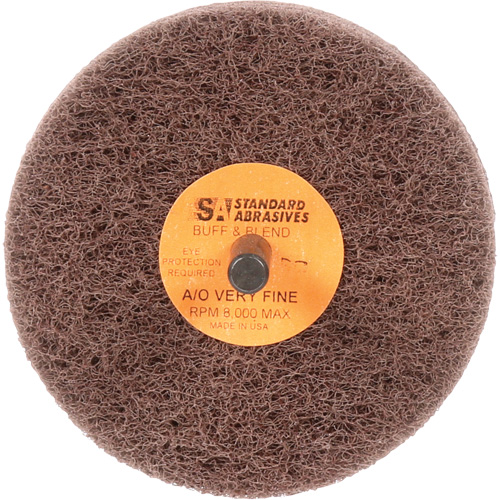 Meule Buff & Blend Standard Abrasives, 3" dia. x 3" la, Arbre 1/4", Oxyde d'aluminium WestPier