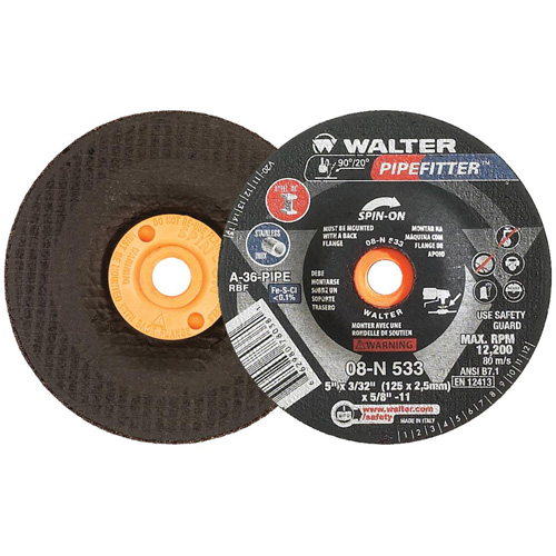 PIPEFITTER Grinding Wheel, 5" x 3/32", 5/8"-11 Arbor, Aluminum Oxide, Type 27 WestPier