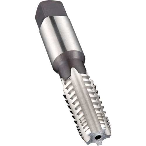 Taraud machine &agrave; denture altern&eacute;e pour tuyau, 3/8"-18, 5 cannelures, 80 mm lo, Conique, Acier rapide WestPier