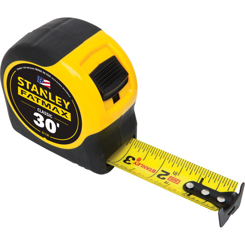 Ruban &agrave; mesurer classique FatMax, 1-1/4" x 30', Marques de goujon Imp&eacute;rial WestPier