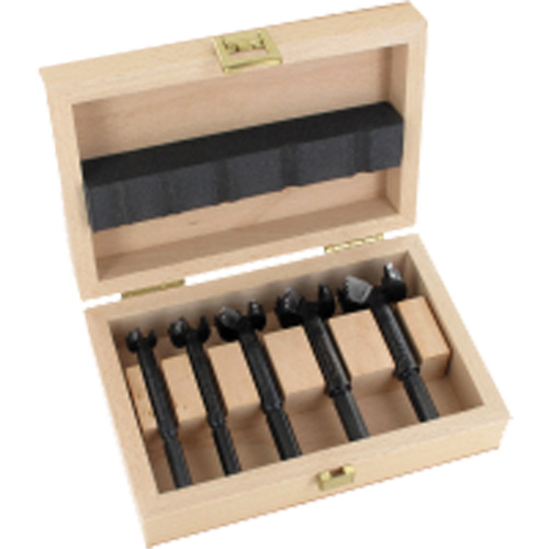 Bormax Forstner Bit Kits in a Wooden Box, 5 Pieces, High Carbon Steel WestPier