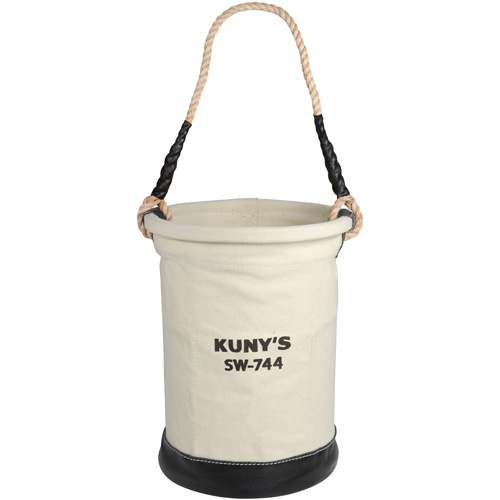 Heavy-Duty Buckets, 11" L x 11" W x 16" H, Canvas, Beige WestPier
