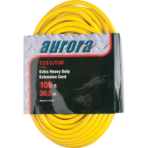 Vinyl Extension Cord with Light Indicator, Outdoor, SJTOW, 12/3 AWG, 15 A, 100' WestPier
