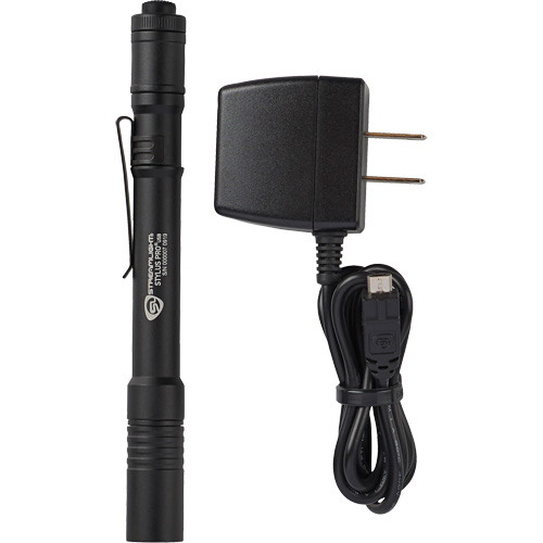 Stylus Pro&reg; USB Pen Light, LED, 350 Lumens, Aluminum Body, Rechargeable Batteries, Included WestPier